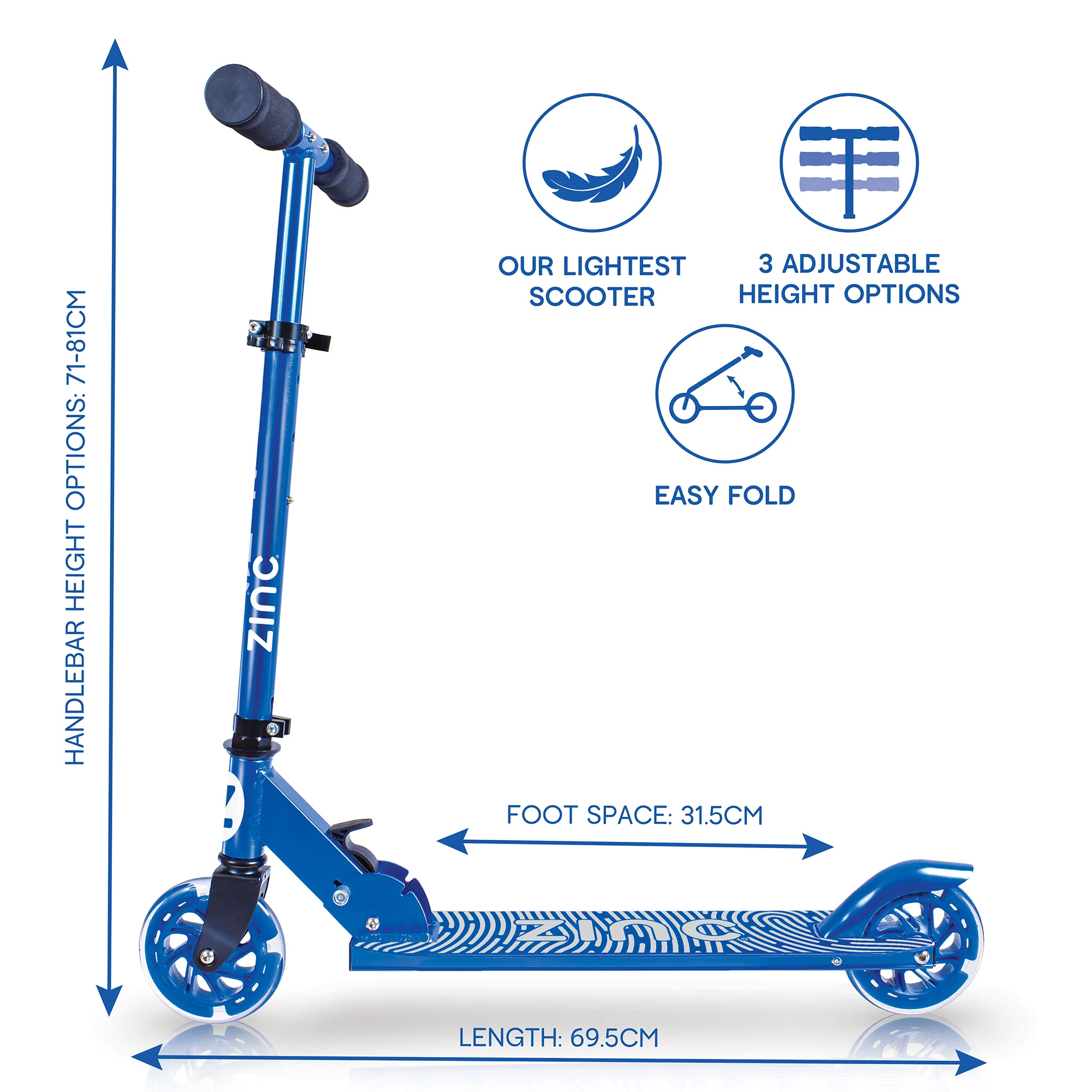2 Wheel Folding Light Up Scooter - Image 5