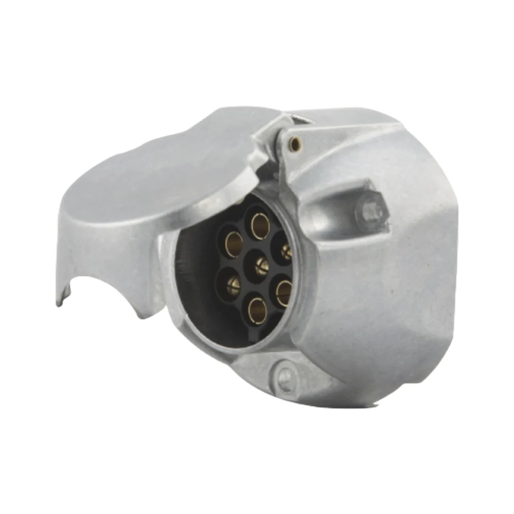 7 Pin Aluminum 12 Volt Socket
