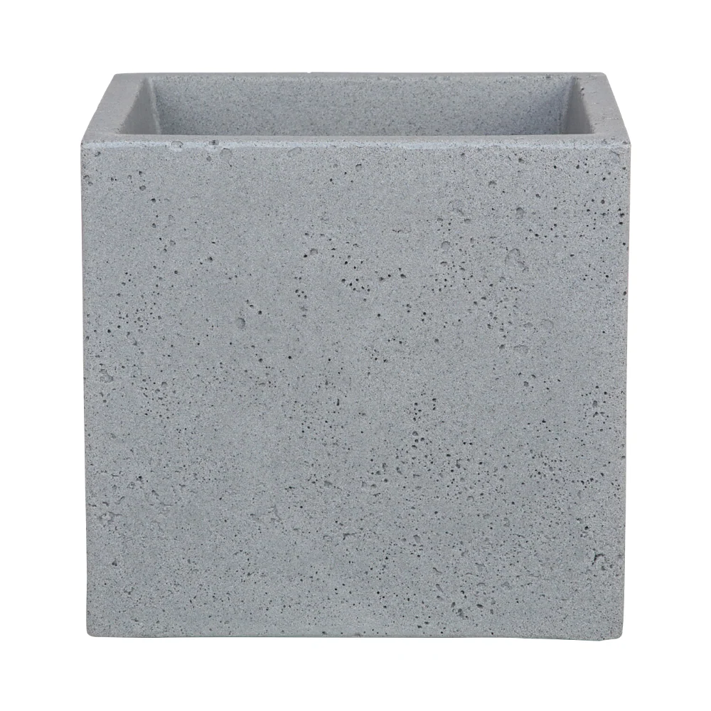 Apta Beton Cube 40cm Grey Plant Pot