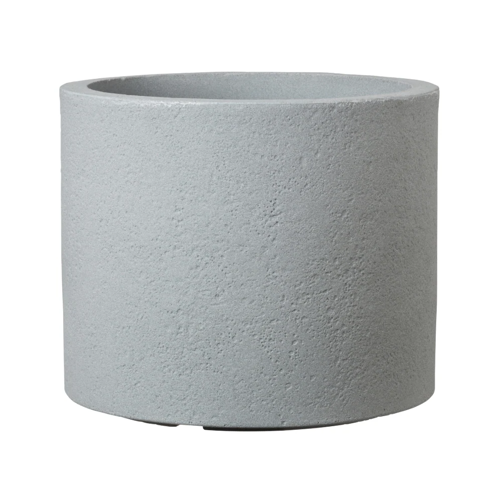 Apta Beton Low Cylinder 40cm Grey Plant Pot