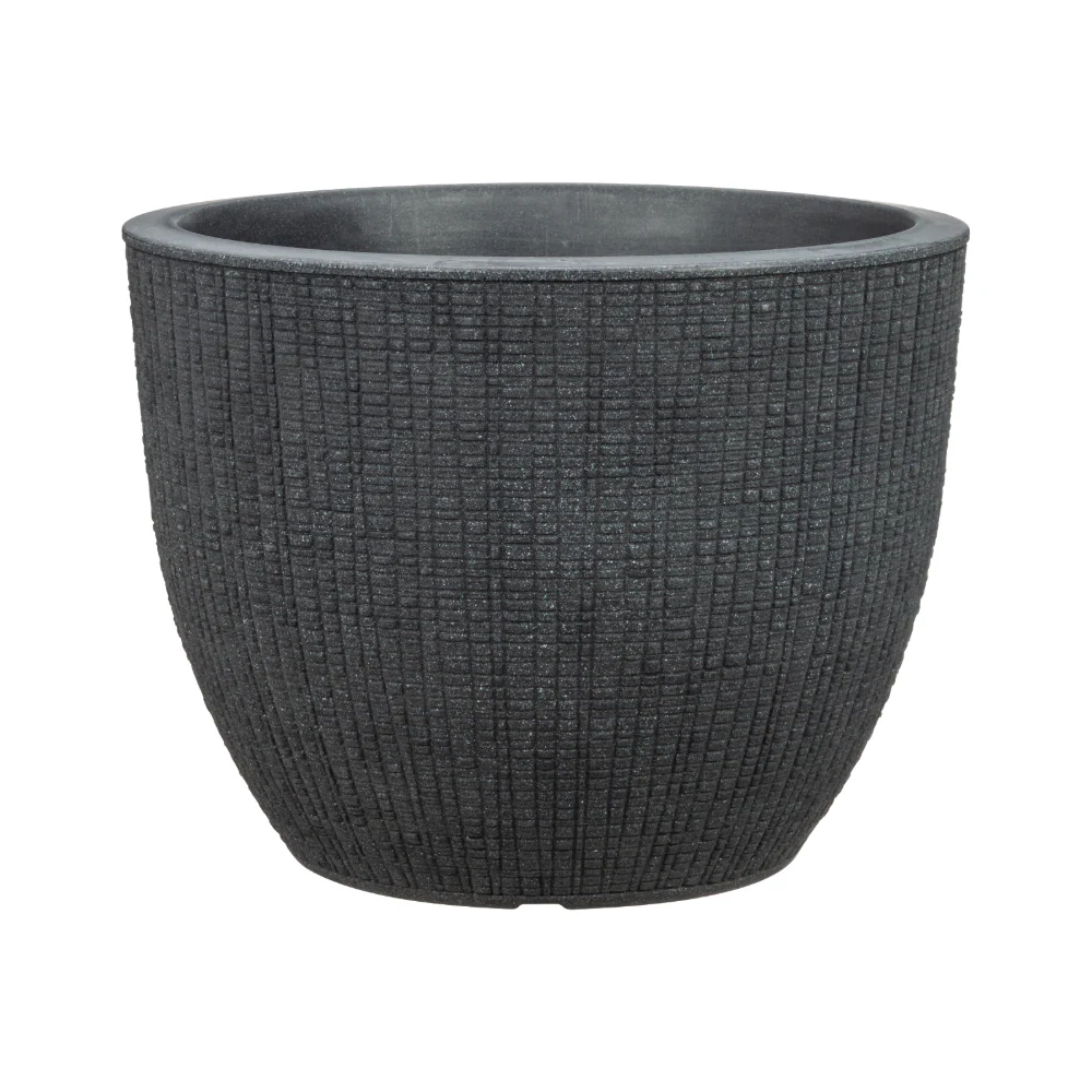 Apta Weben Egg Planter 50cm Black Plant Pot