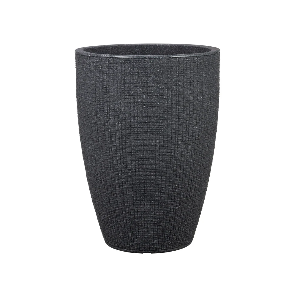 Apta Weben High Planter 30cm Black Plant Pot