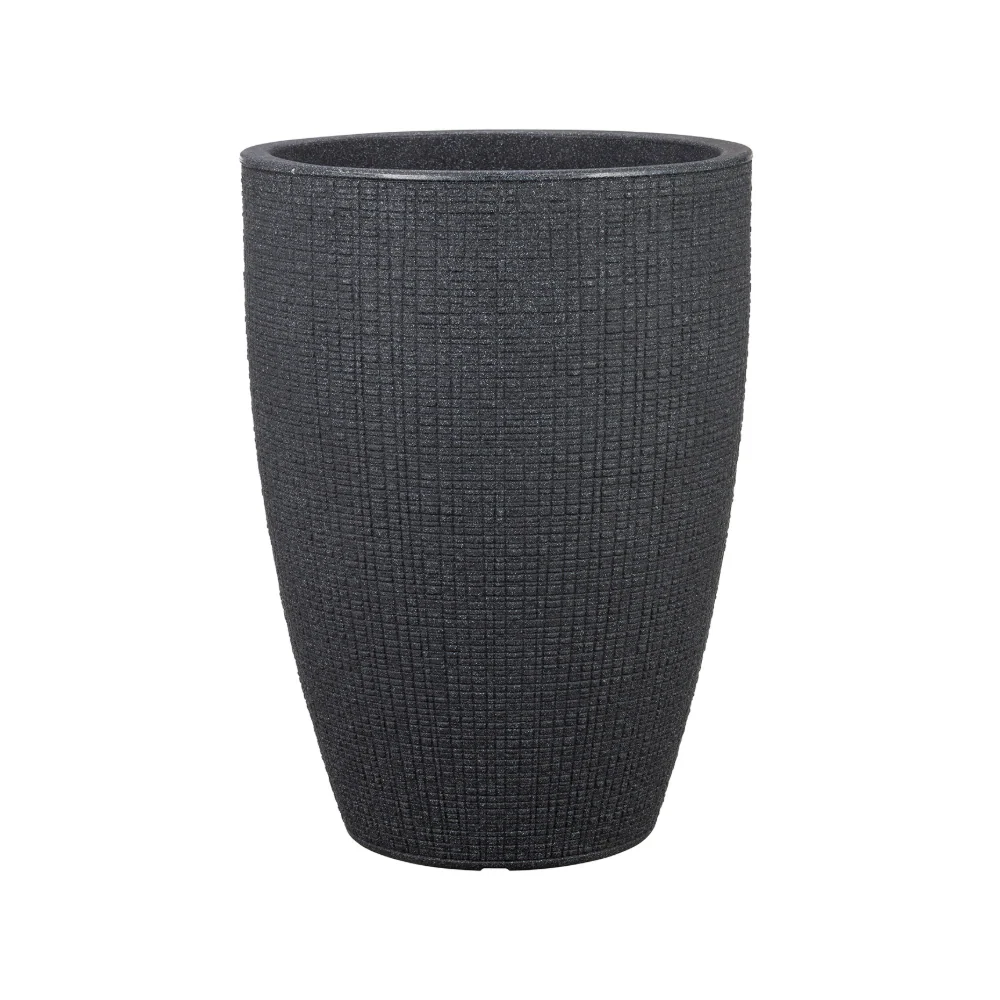 Apta Weben High Planter 40cm Black Plant Pot