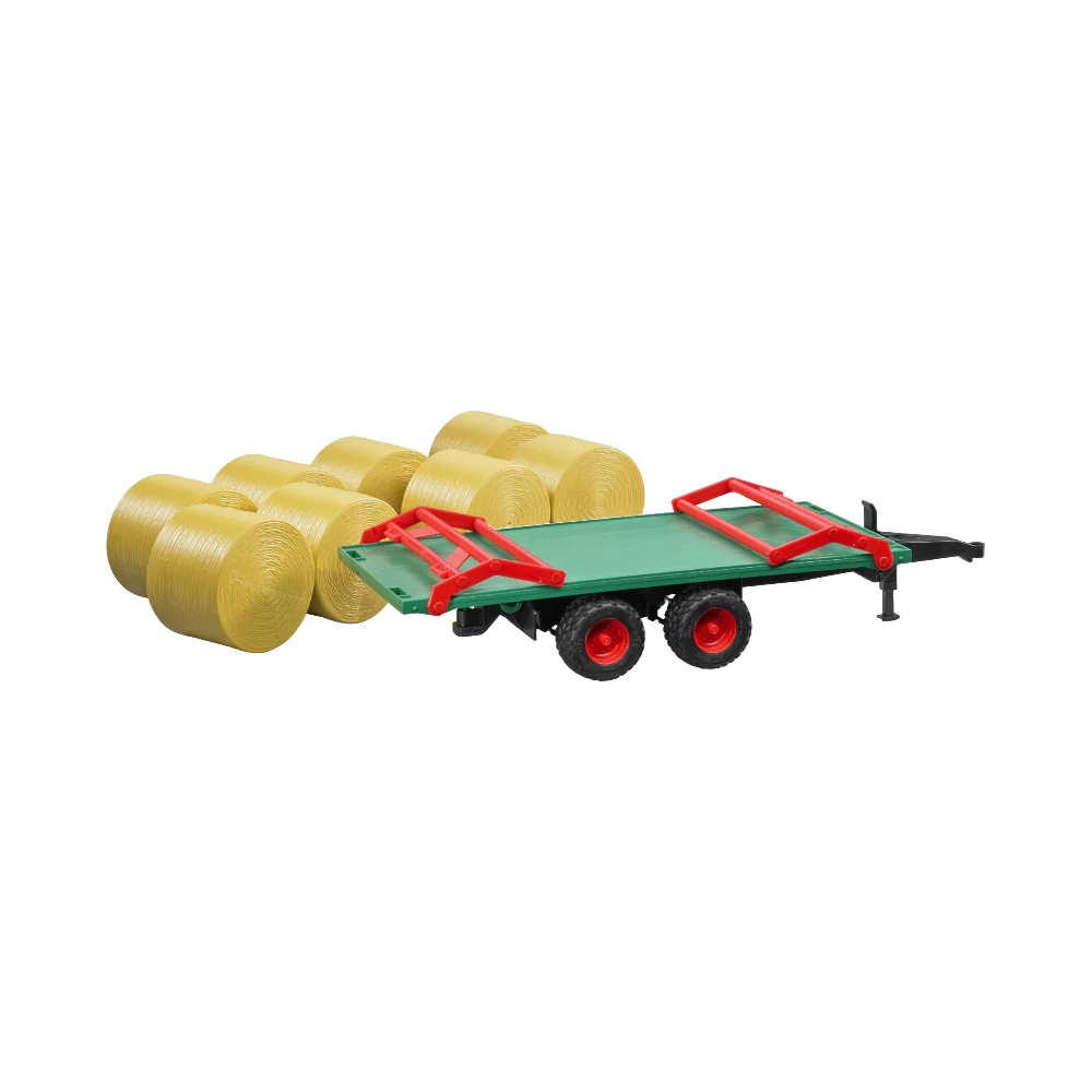 Bruder Bale Trailer with 8 Round Bales - Image 2