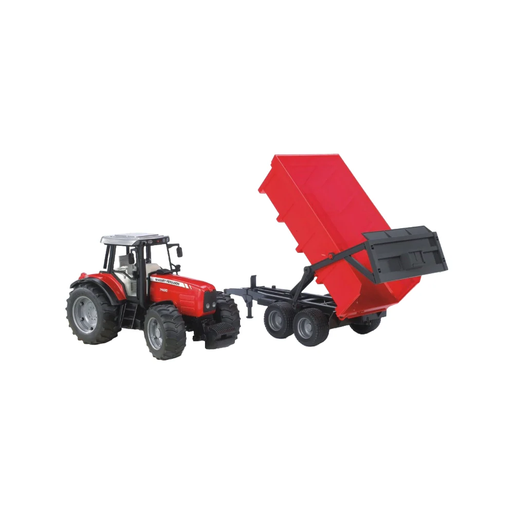 Bruder Massey Ferguson 7480 Tractor and Trailer - Image 2
