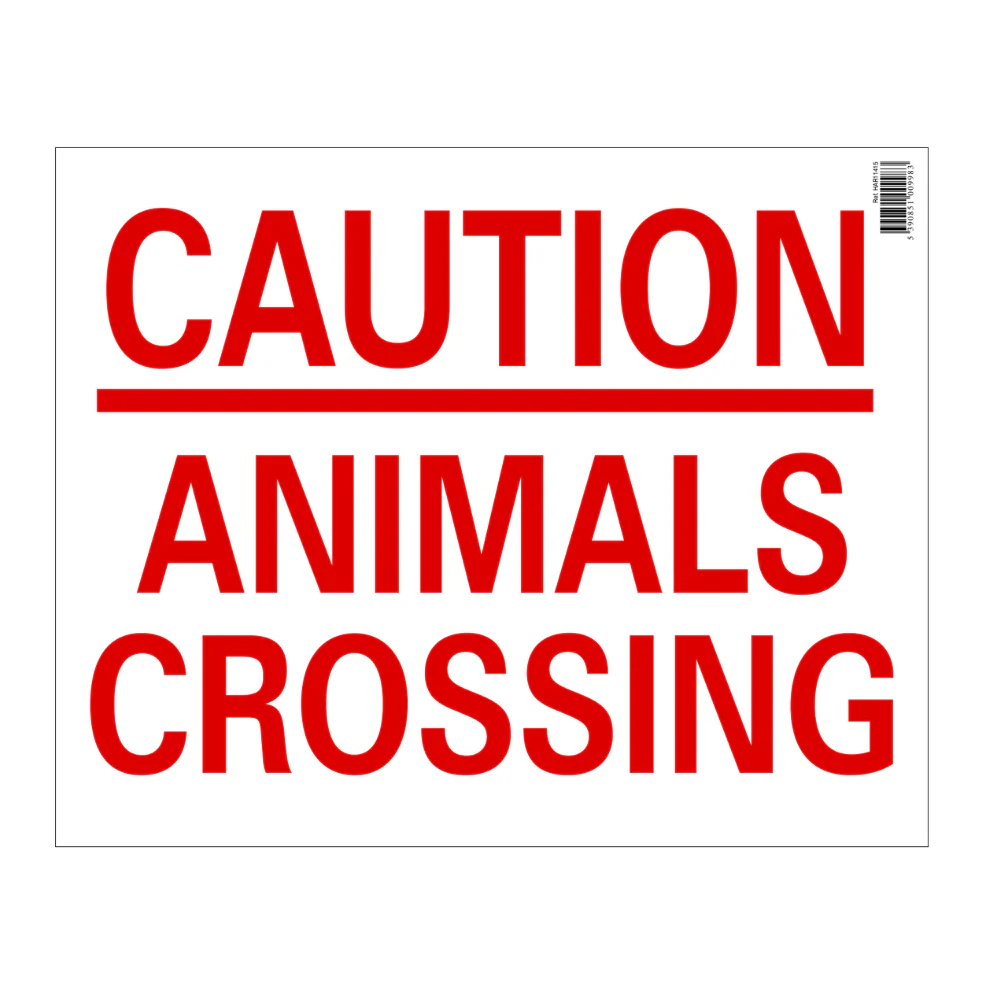 Caution Animal Crossing 500 x 400mm