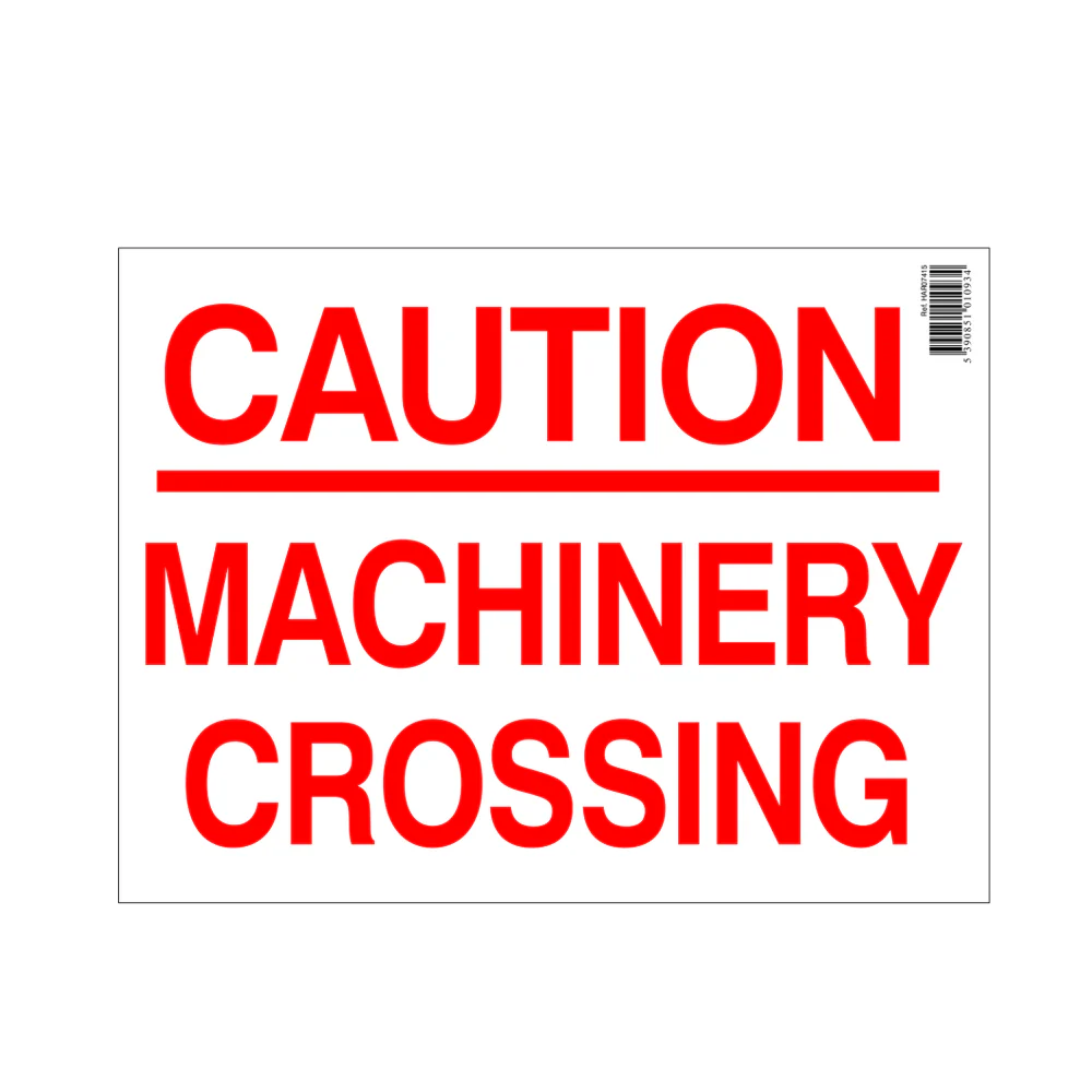 Caution Machinery Crossing 400 x 300mm