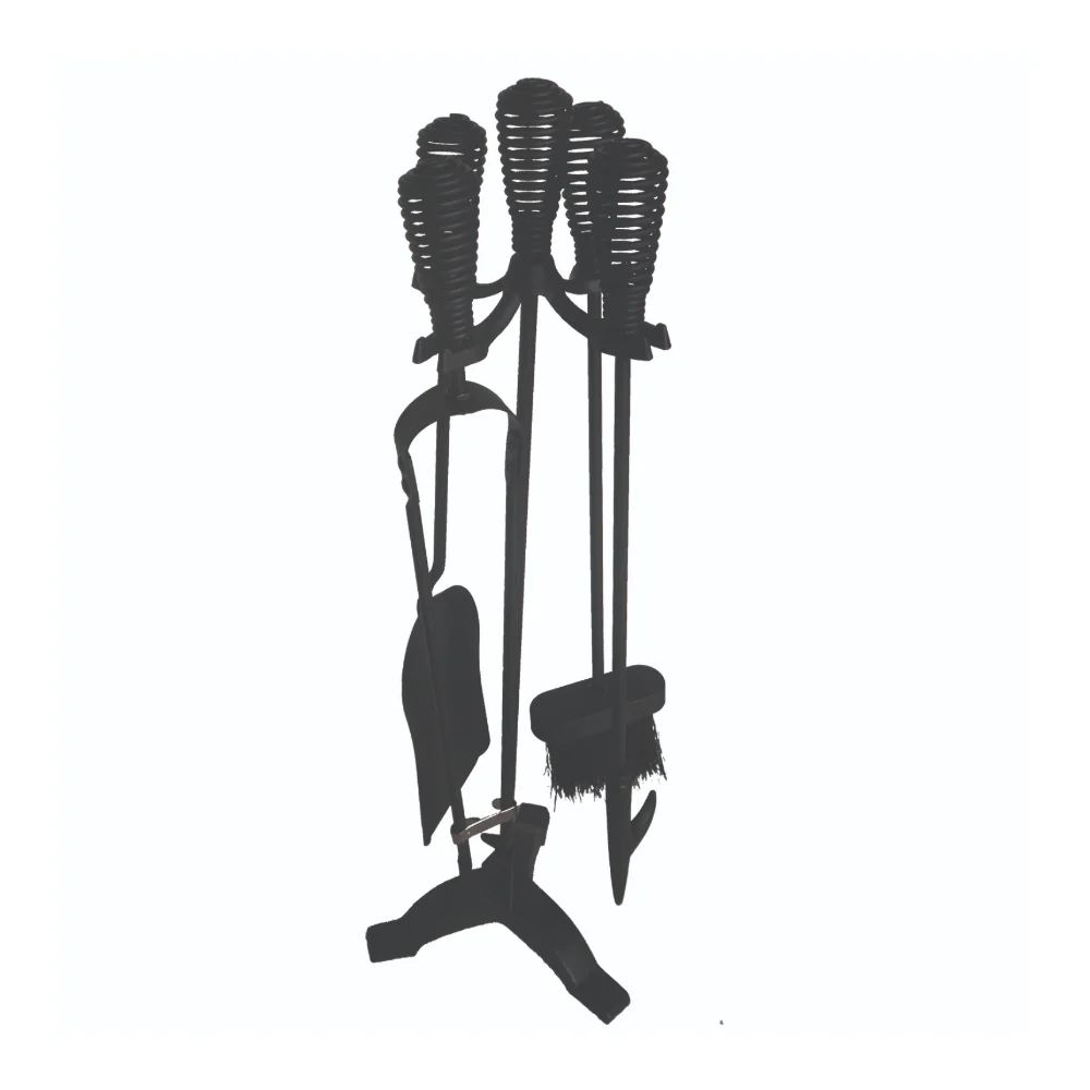 De Vielle 5 Piece Swirl Handle Companion Set Black