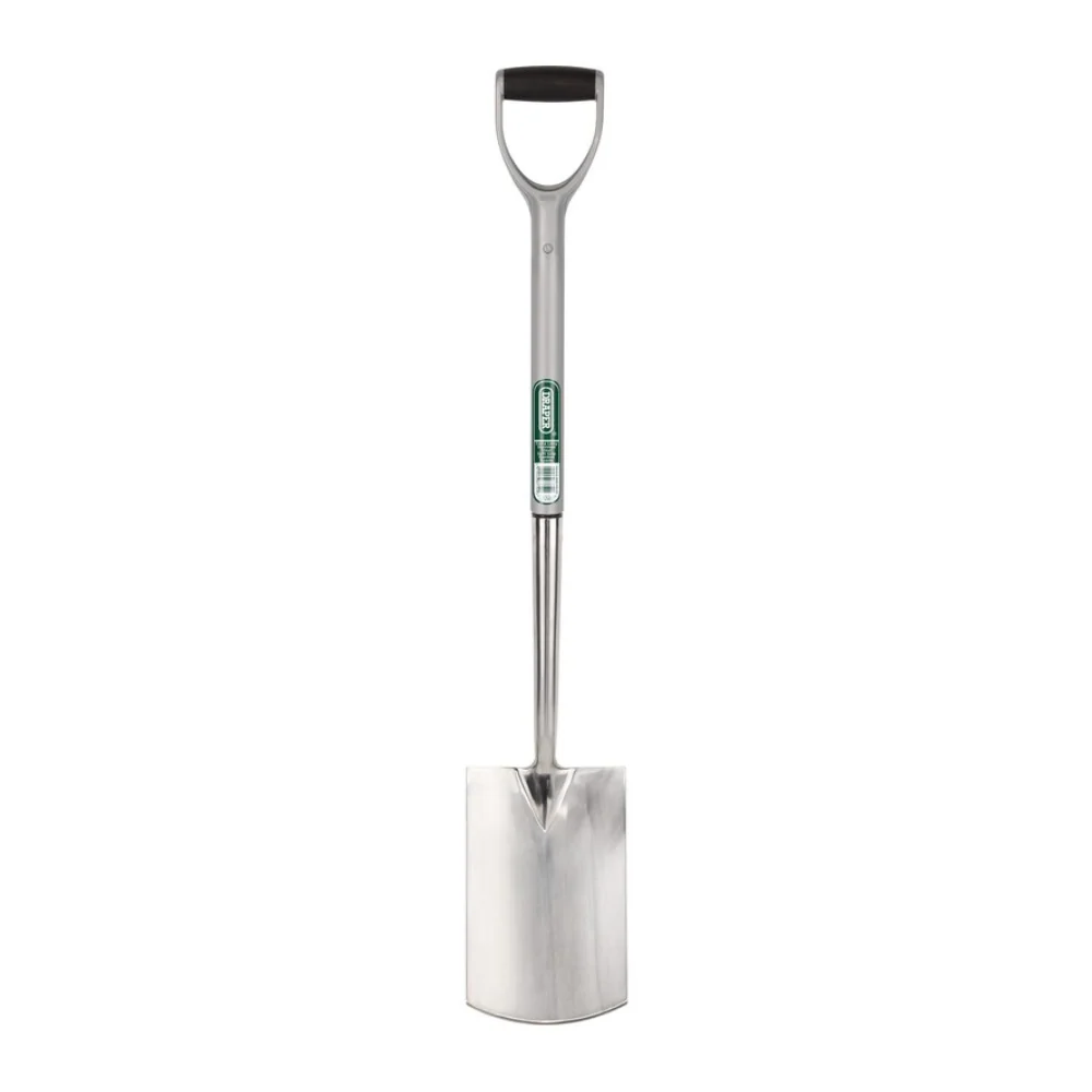 Extra Long Stainless Steel Garden Spade with Soft Grip