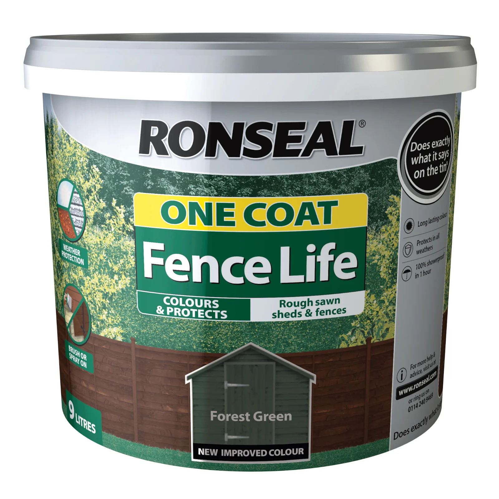 Ronseal One Coat Fencelife 9 Litre - Image 2