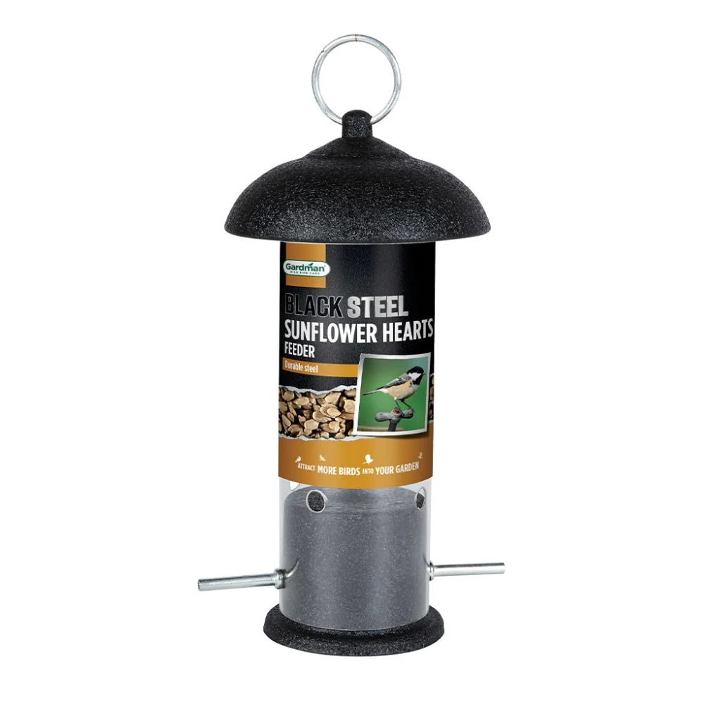 Gardman Black Steel Sunflower Heart Feeder