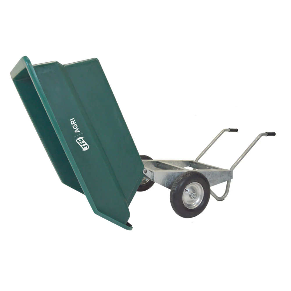 JFC 400L Tipping Wheelbarrow (Green) - Image 3