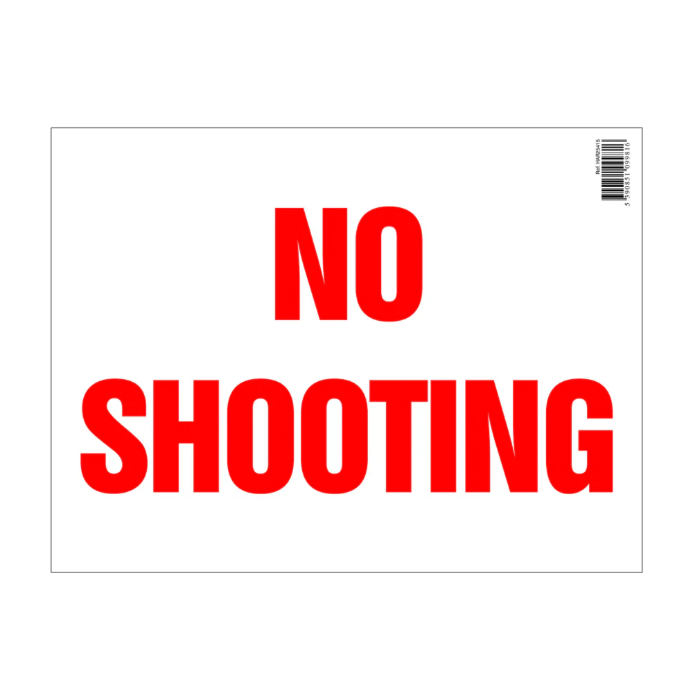 No Shooting Sign 400 x 300mm