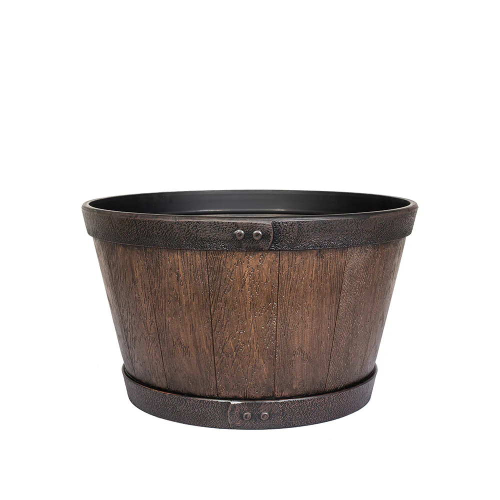 Oban Dark Oak Whisky Barrel 45cm Plant Pot