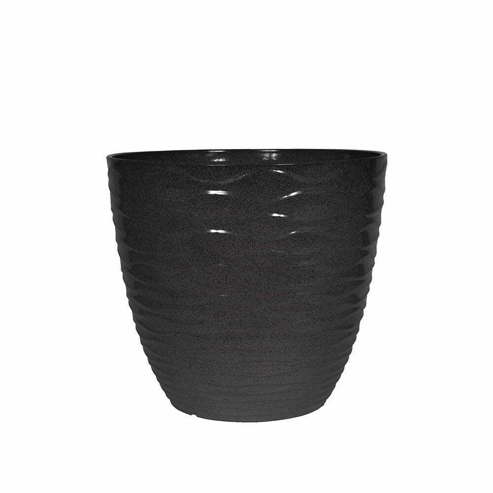 Windmere Glazed Planter Charcoal 33cm Plant Pot