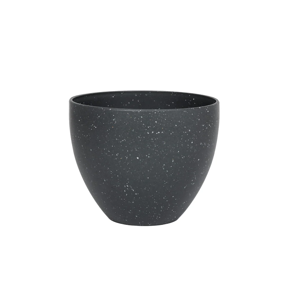 Plant Avenue Terrazzo Egg Black 23cm Plant Pot