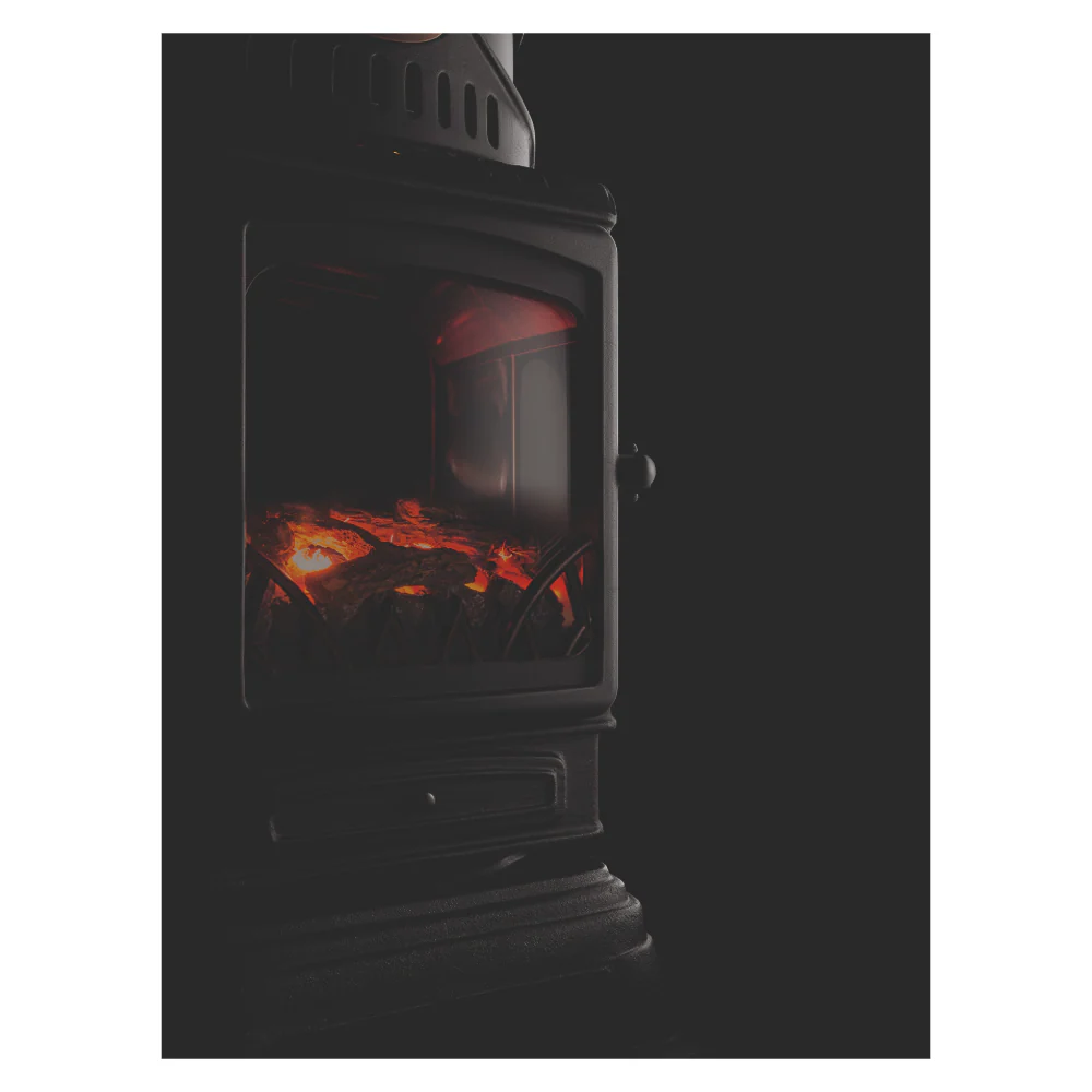 Provence Portable Gas Fire in Matt Black - Image 7