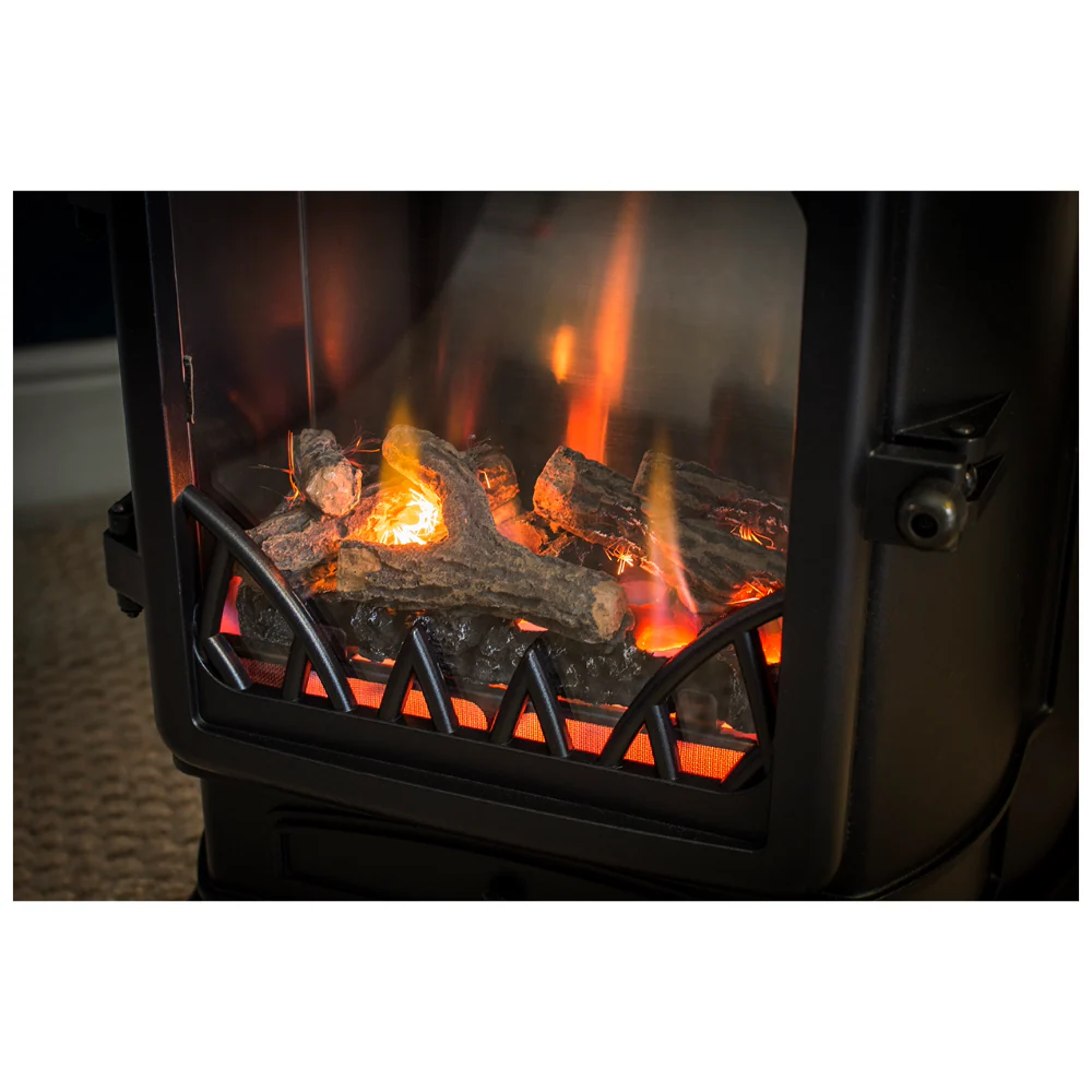 Provence Portable Gas Fire in Matt Black - Image 9
