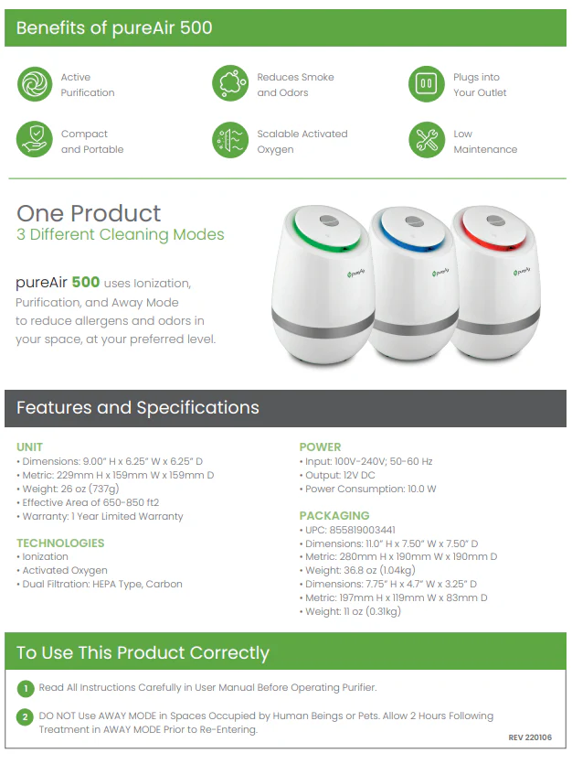 PureAir PA500 Air Purifier - Image 6