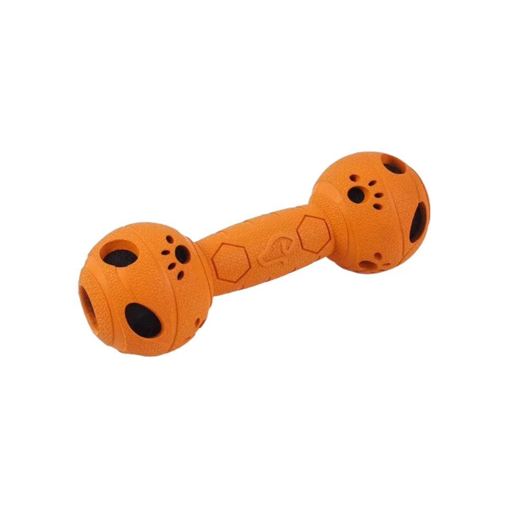Rubber Dumbbell Squeaky Ball
