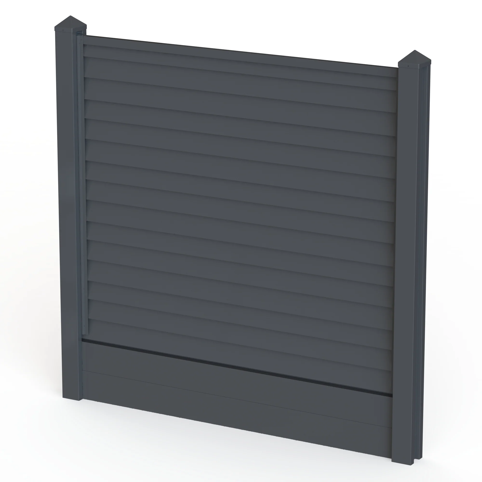 Satus Fence Standard Bullet Nose Fence Panel Pack 1800mm Anthracite Grey - Image 2
