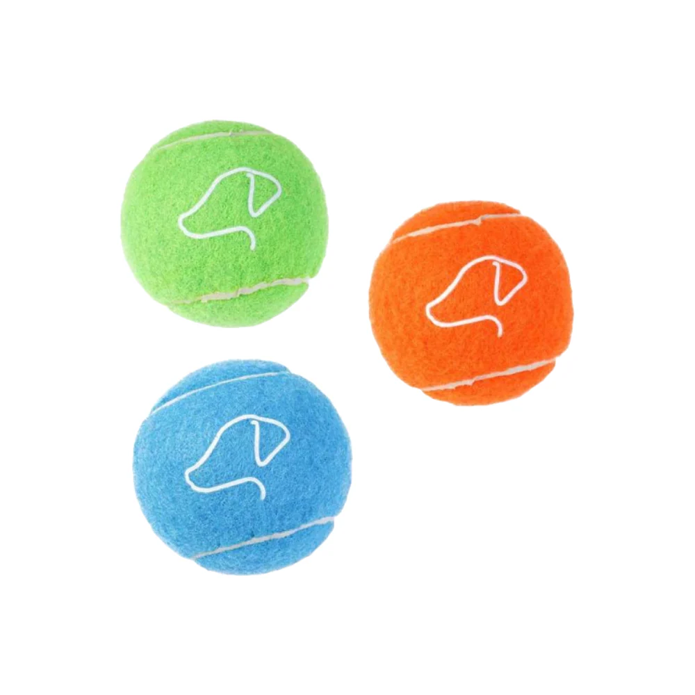 Squeaky Pooch 6.5cm Tennis Balls 3pk