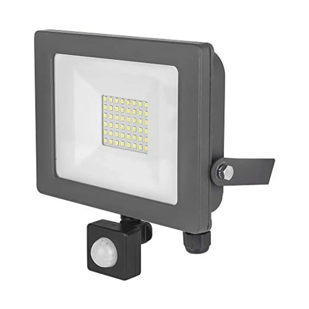 Status Imola 30W LED Black Flood Light With PIR J3837
