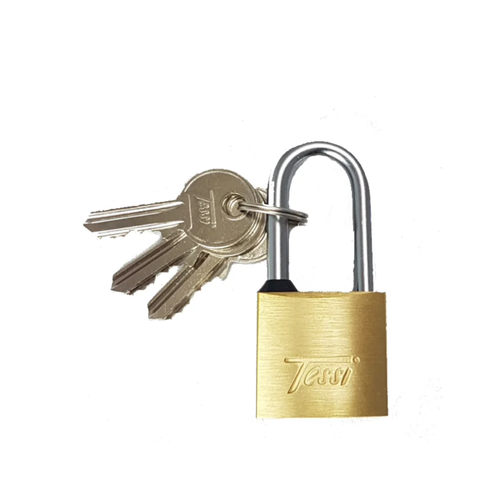 Tessi 30mm Brass Long Shackle Padlock