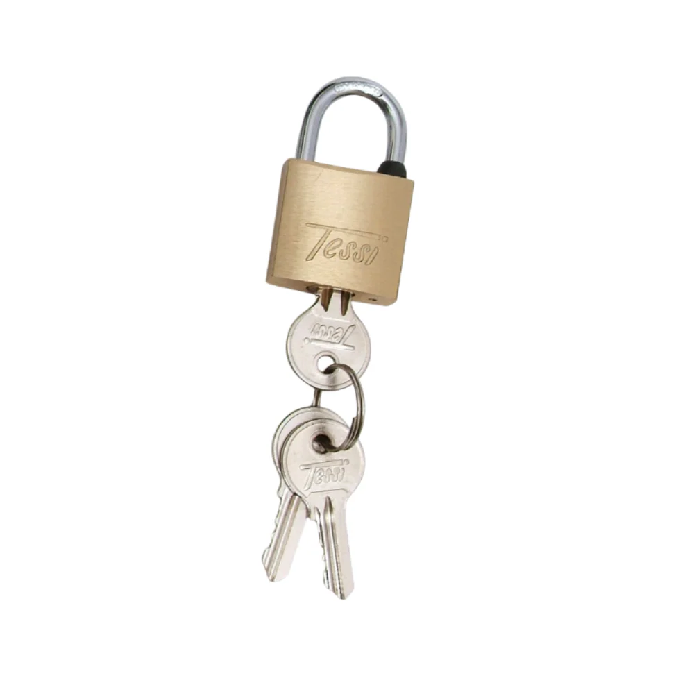 Tessi Brass Padlock Blister 30mm