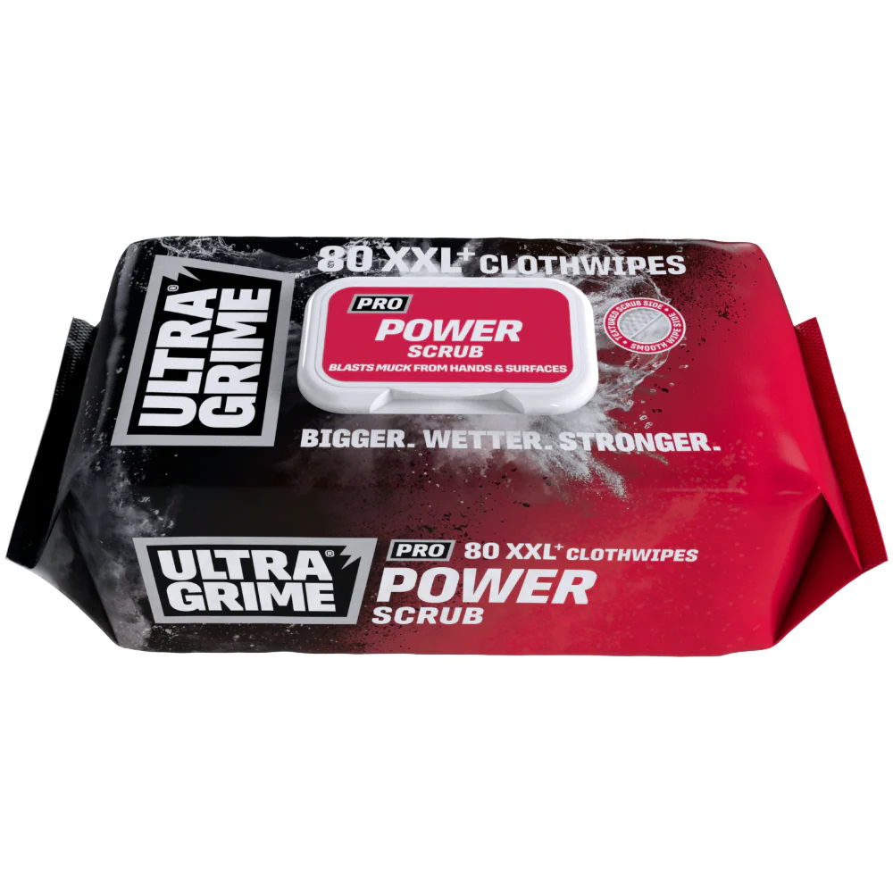 UltraGrime Power Scrub XXL Wipes 80 Pack