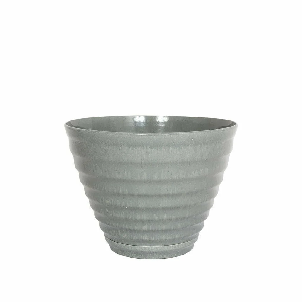 Vale Planter and Saucer Grey 40cm Plant Pot