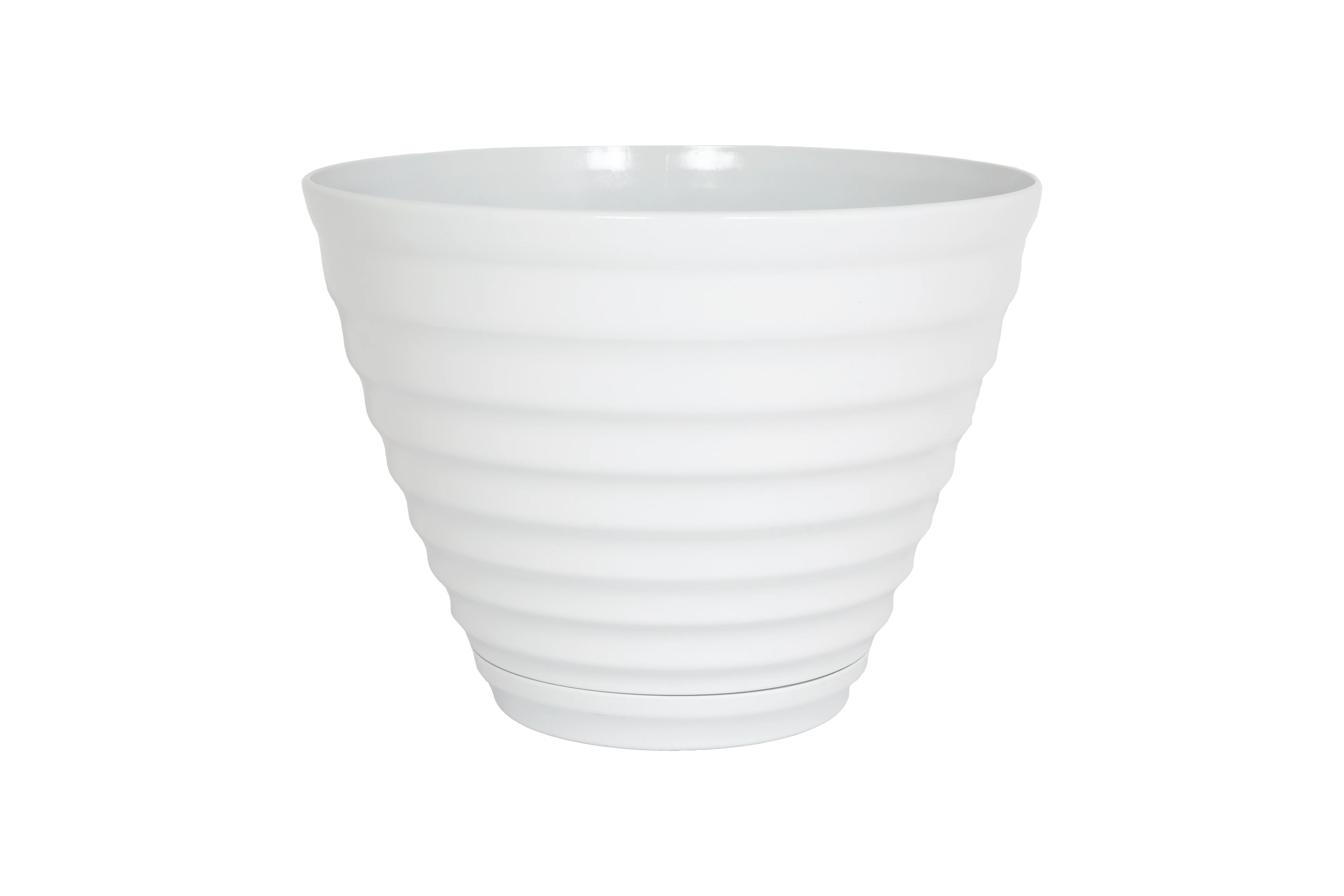 Vale Planter and Saucer White 40cm Plant Pot