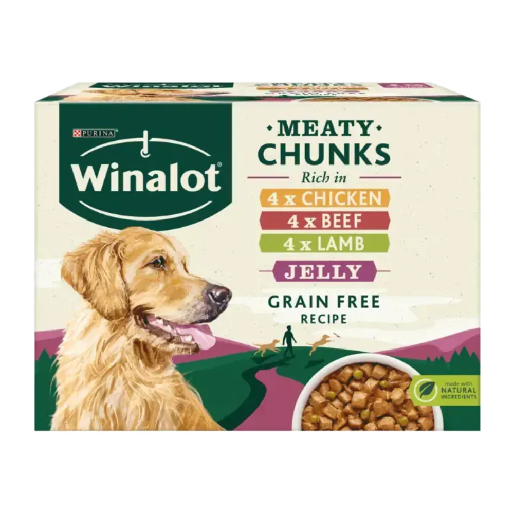 Winalot Meaty Chunks Mixed in Jelly 12 x100g Pouches